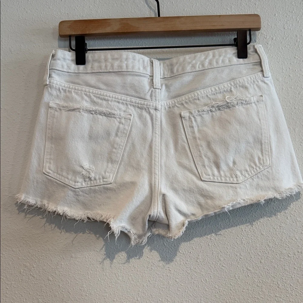 Abercrombie & Fitch Light Denim Distressed Shorts